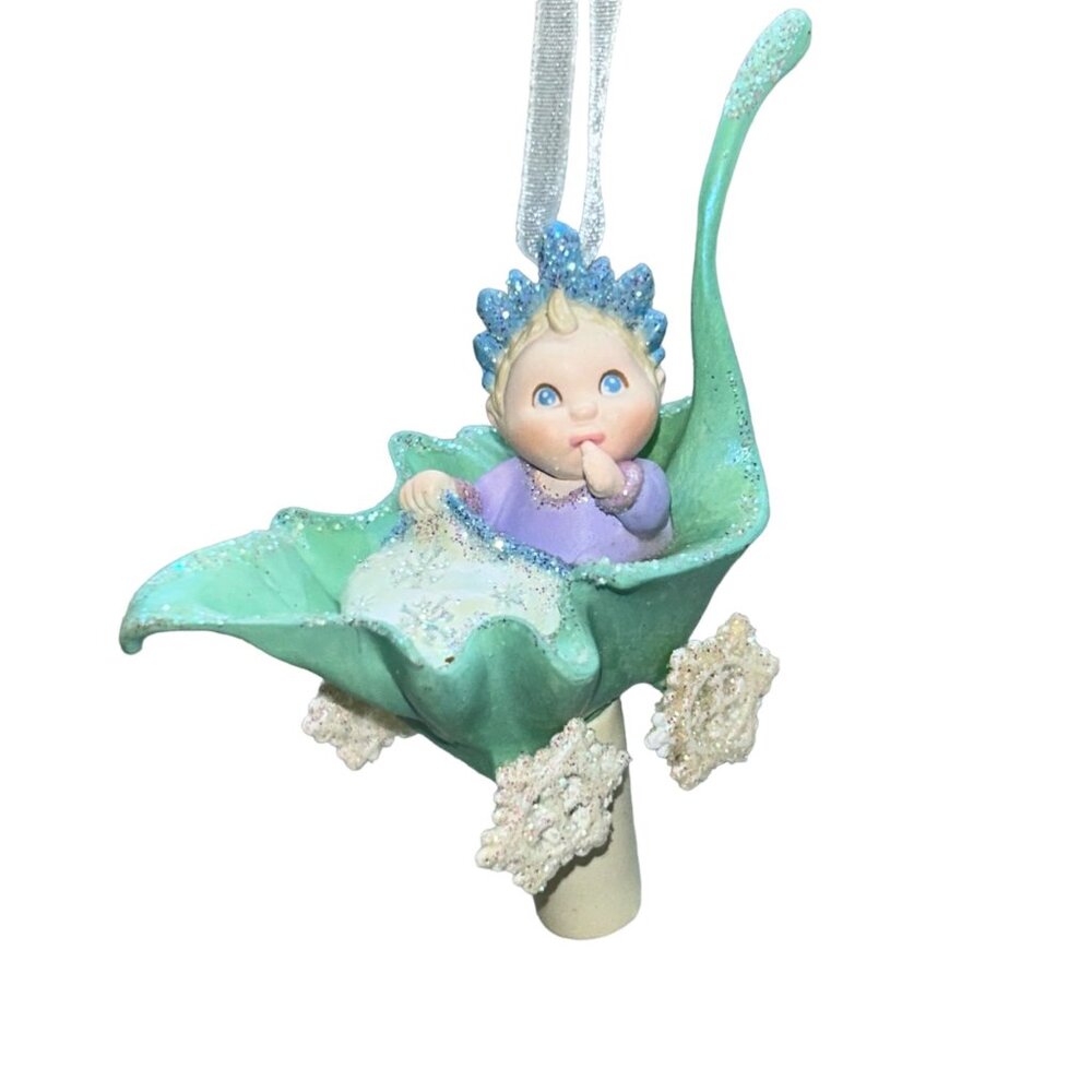 Hallmark Keepsake Ornament Baby Delandra Frostlight Faeries Collection 2002 Xmas